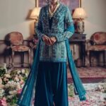 Indigo Dye Tulipa Party Wear Dress