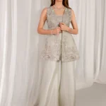 Aqua Vines Peplum Ensemble