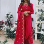 Pink Shamoos and Silk Embellished Set