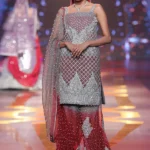 Pink Fine Net Embellished Ensemble