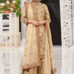 Gold Tissue Embellished Gharara Ensemble