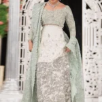 Light Mint and White Silver-Embellished Ensemble