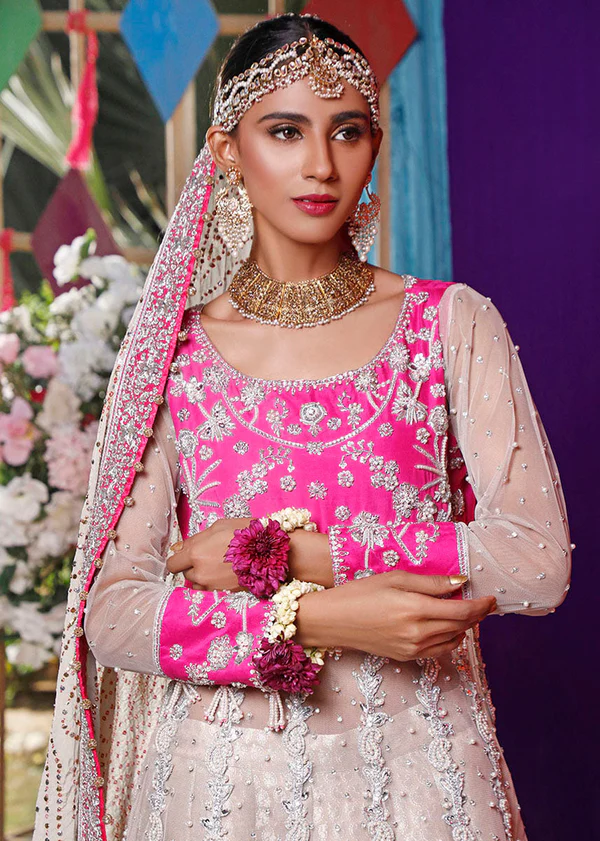 Pink Fine Net Embellished Ensemble - Image 3