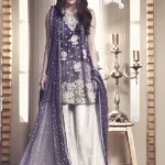 Deep Purple Floral Embroidered Set