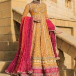 Light Pistachio Bridal Net and Silk sharara Ensemble