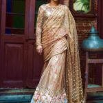 Almond Net Embellished Sharara Ensemble