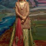 Ruddy Pink and Viridian Embellished Sharara Set