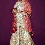 Elegant Off-White and Apricot Sharara Set