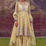 Pale Spring Bud Embroidered Sharara Ensemble