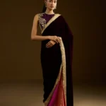 Velvet Drape Luxe Saree Set