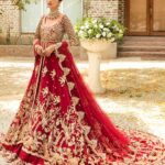 Red Royale Floral Trail Bridal Set