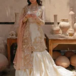 Peach Cream Radiance Gharara Set
