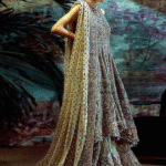 Bubbles Net Anarkali Bridal Ensemble