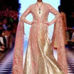 Brink Pink & Ecru Embellished Sharara Ensemble