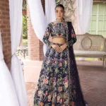 Midnight Floral Embroidered Lehenga Set
