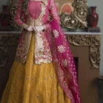 Majestic Mustard and Fuchsia Bridal Lehenga Set