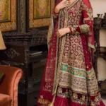 Royal Velvet: Burgundy Bridal Peshwas and Gharara