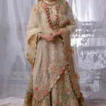 Opulent Ivory Floral Bridal Ensemble