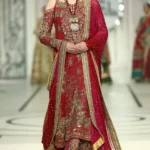 Crimson Bridal Gharara Ensemble