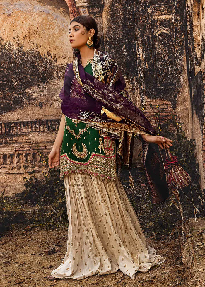 Radiant Traditional Anarkali Sharara Ensemble - Image 4