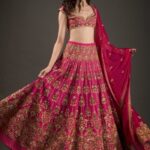 Ivory Chanderi Floral Embroidered Lehenga Set