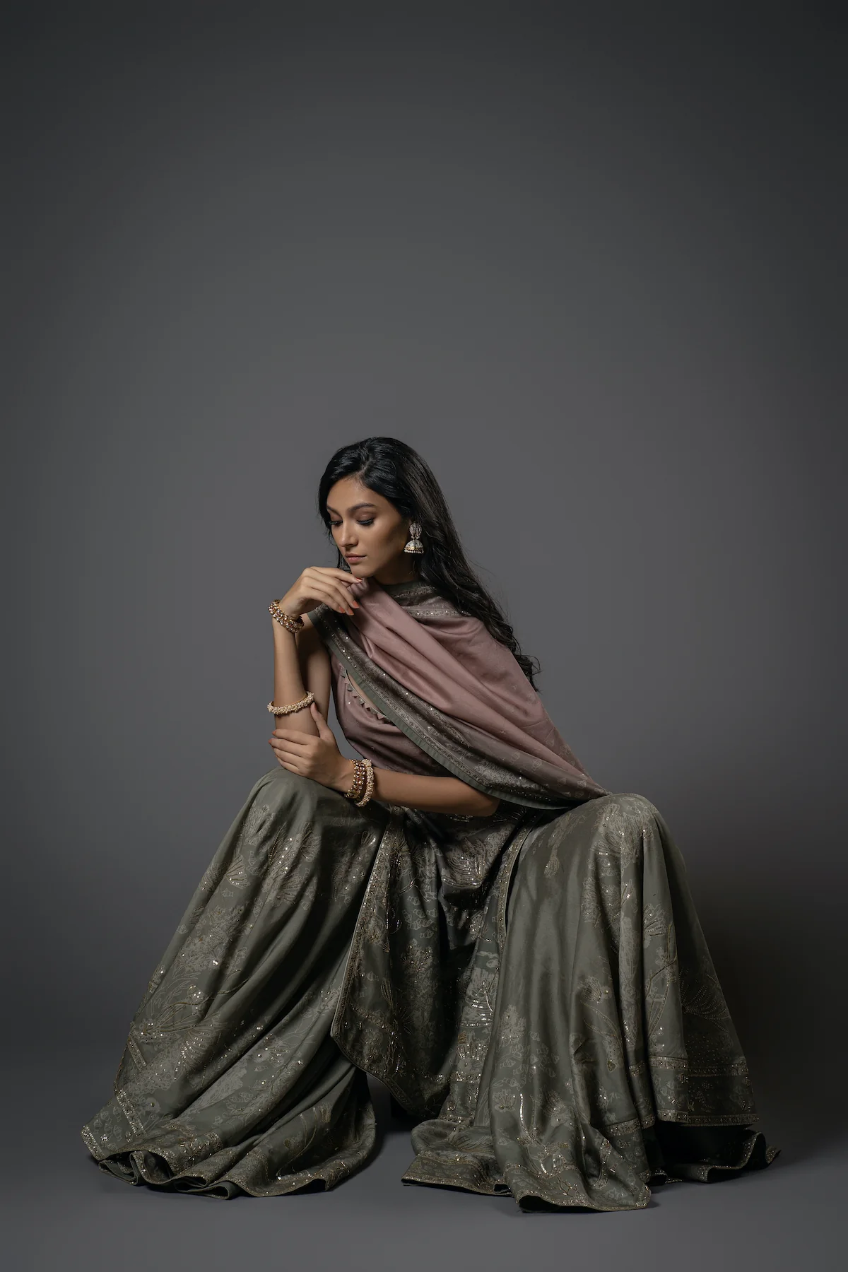 Chanderi Silk Ombre Sharara Set - Image 3