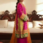 Radiant Fuchsia and Citrus Embellished Formal Set