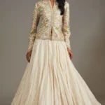 Ivory Matka Silk Embroidered Jacket