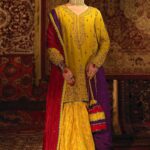 Kasturi Lime & Turquoise Embroidered