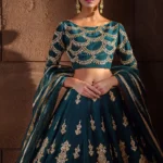 Dark Green Bridal Lehenga Choli Set