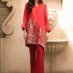 Embellished Shirt and Boot Cut Pants Party Ensemble