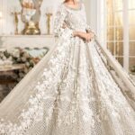 Embellished Bridal Maxi Set with Scalloped Dupatta