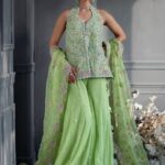 Kiwi Blossom Peplum Ensemble