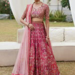 Hot Pink Festive Lehenga Choli Ensemble