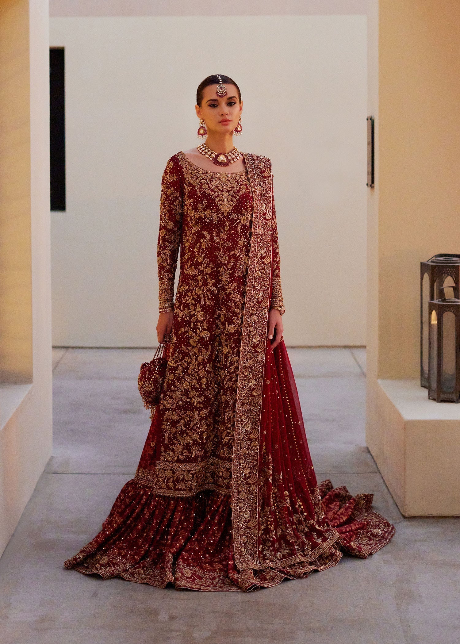 Crimson Heirloom Bridal Ensemble