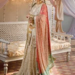 Ivory Elegance Short Shirt with Embroidered Sharara