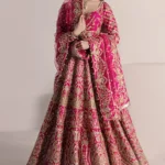 Regal Pink Raw Silk Bridal Ensemble