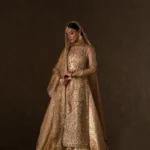 Gold Tissue Shirt with Brocade Lehenga – A Regal Statement of Elegance