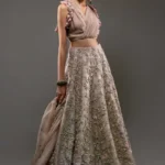 Laila Bridal Lehenga Set – Floral Zardozi Elegance with Ruffled Choli