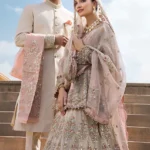 Blush Pink Bridal Lehenga Kameez – A Timeless Fusion of Tradition and Grace