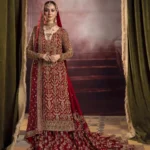 Regal Red Bridal Kameez & Lehenga Ensemble