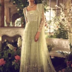 Mint Green Floral Embroidered Pishwas for Summer Weddings