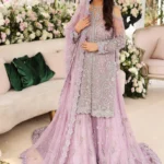 Net Jacket and Farshi Sharara Set