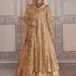 Mehrunisa Orangey-Red Gota Zardozi Lehnga Ensemble