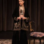 Noir Royale Velvet Jackett Gharara Ensemble
