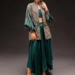 Emerald Royale Silk Blend Jacket Ensemble