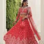 Shocking Pink Pakistani Bridal Lehenga Choli with Handcrafted Dupatta