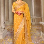 Royal Mustard Yellow Pakistani Bridal Saree
