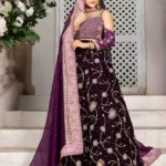 Regal Purple Katan Silk Bridal Lehenga Set