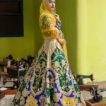 Emerald Green Lehenga Choli with Yellow Dupatta – Exquisite Pakistani Bridal Dress